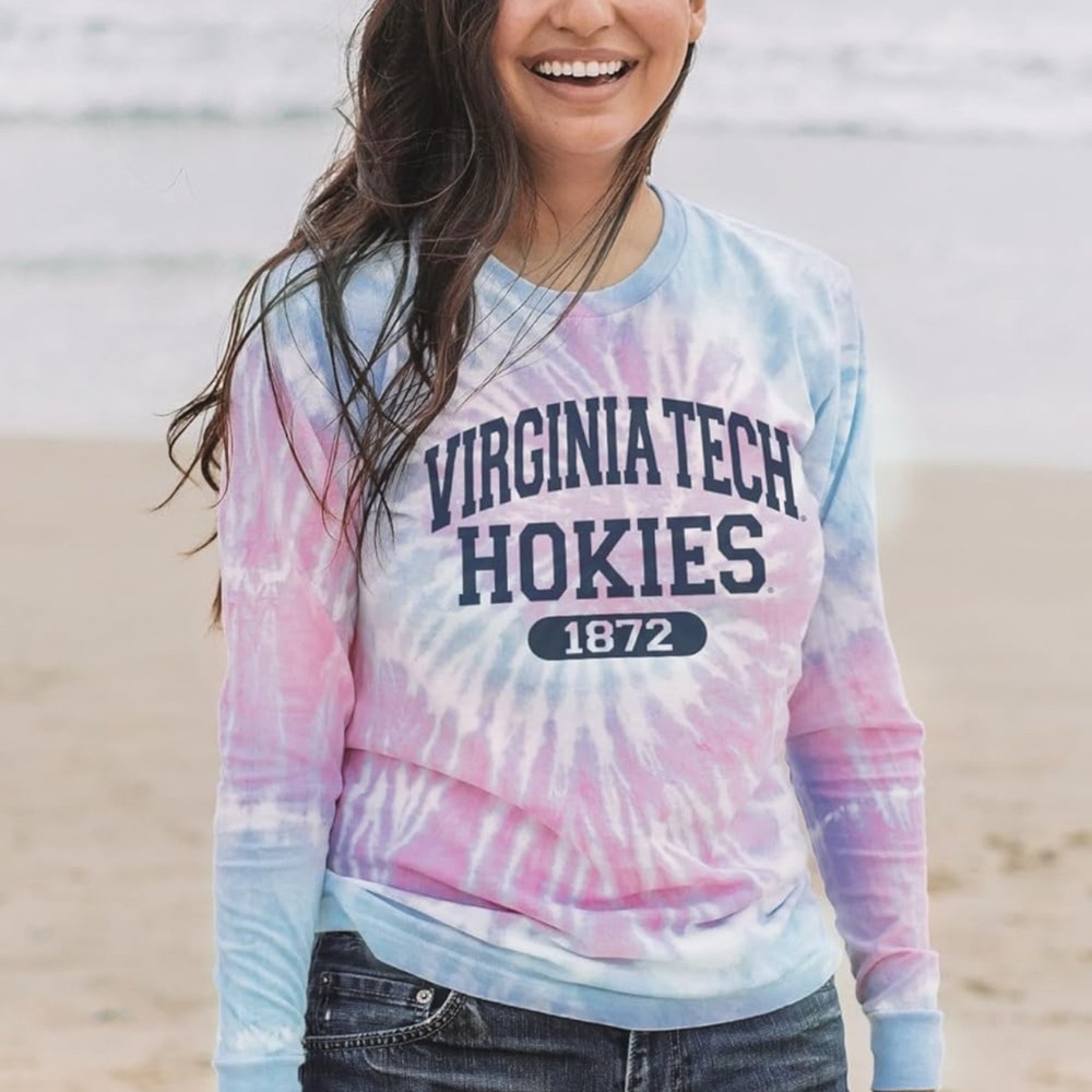 Blue 84 Women's NCAA Officially Licensed Long Sleeve T-Shirt Tie Dye